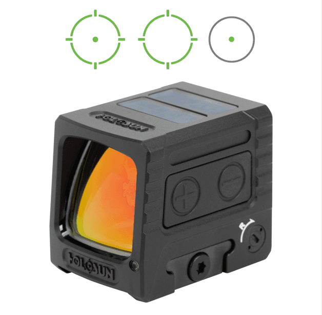 Holosun AEMS Macro Multi-Reticle Enclosed Green Dot, 2 MOA Dot + 32 MOA Circle
