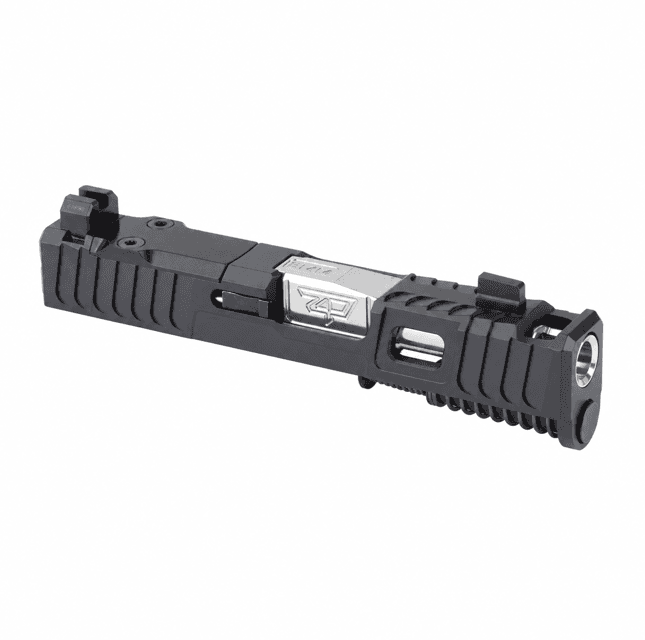 Zaffiri Precision IBS Complete Slide, GLOCK 43X, Chunk Ported Barrel, Black Slide + Stainless Steel IBS Barrel