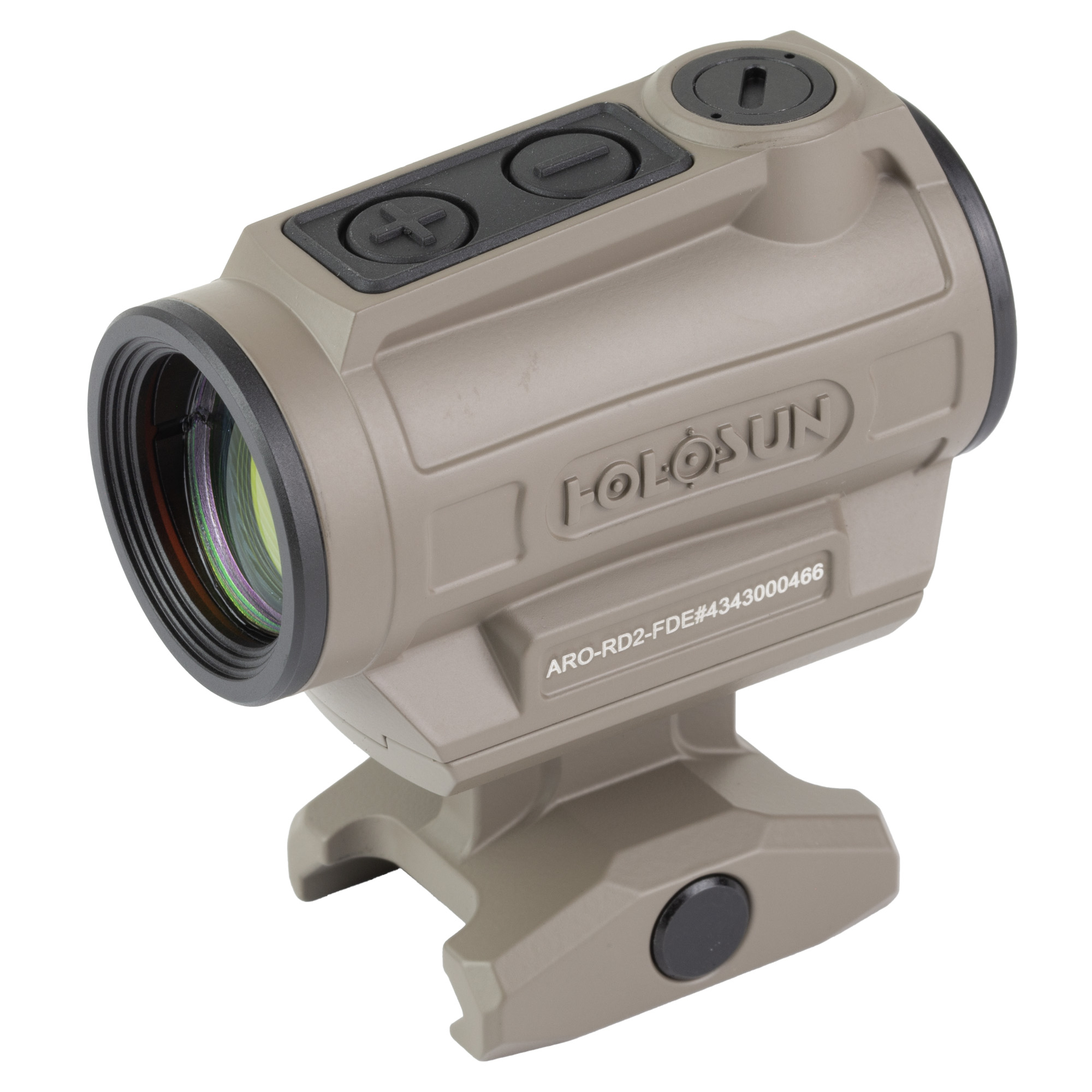 Holosun ARO 2 MOA Red Dot, Fits 1913 Picatinny Rail, 1.63" Lower 1/3 Co-Witness Mount, Flat Dark Earth - Image 2
