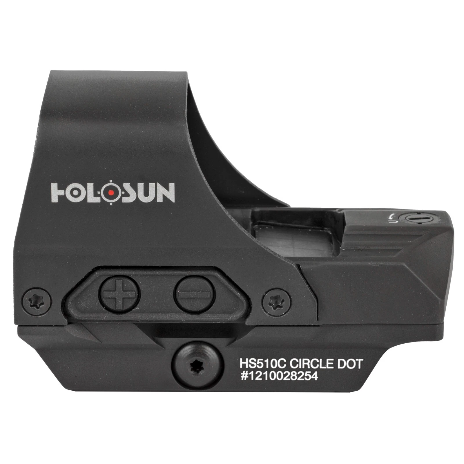 HOLOSUN HS510C Open Reflex Sight, 65 MOA Circle + Red 2 MOA Reticle - Black - Image 2