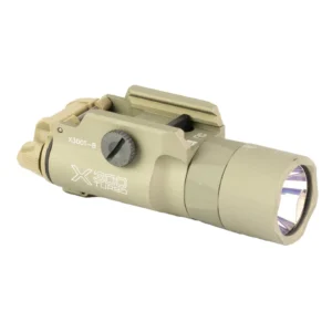SureFire X300 Turbo-B LED weapon light in Tan with 650 lumens and 66,000 candela for Picatinny and Universal rail pistols