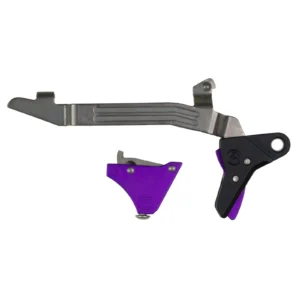 Timney Alpha Competition Trigger for Glock Gen 3 and Gen 4 pistols in purple