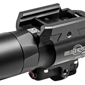 SureFire X400U-A-GN Ultra weapon light with green laser mounted tactical light in black