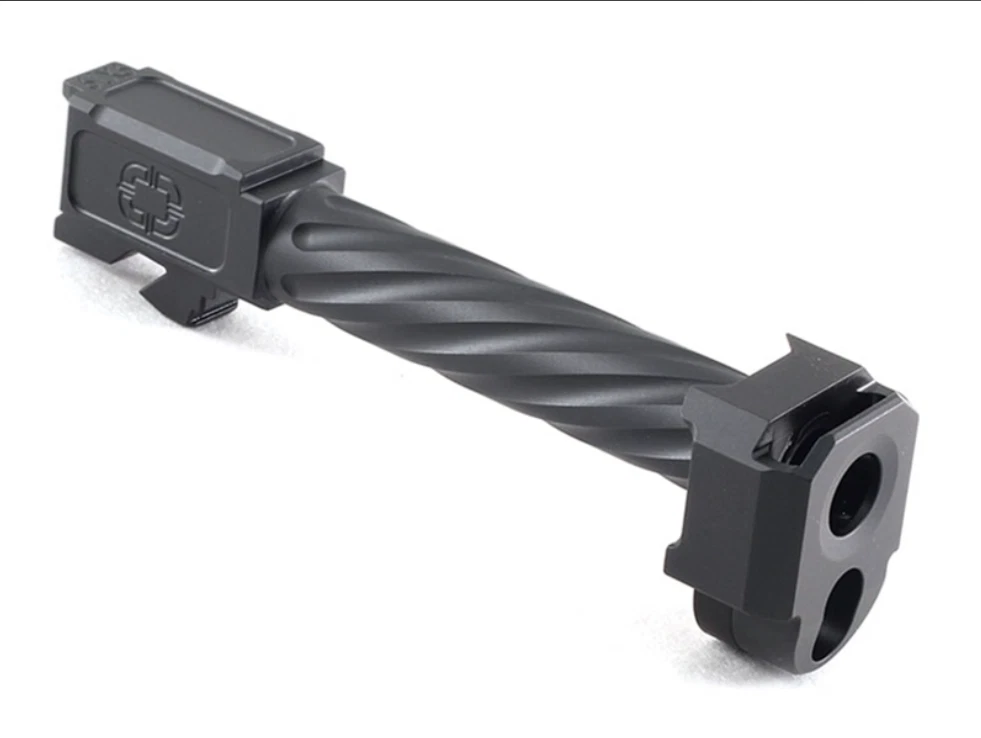 Shadow Systems MR/XR 9MM barrel with compensator assembly in black nitride finish