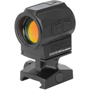 Holosun SCRS-RD-MRS solar charging red circle dot sight with multi-reticle system mounted on Picatinny rail