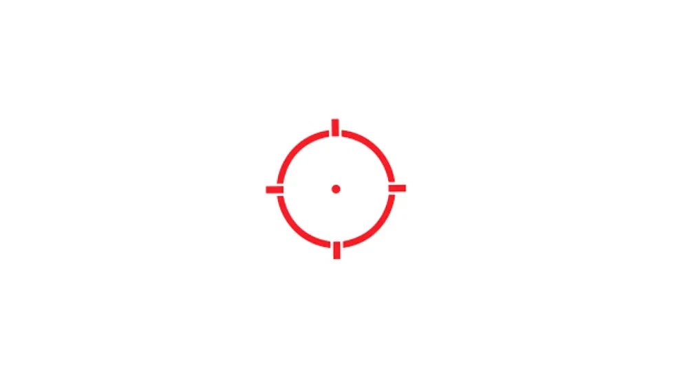 HOLOSUN HS510C Open Reflex Sight with 65 MOA Circle and 2 MOA Red Dot Reticle in Black