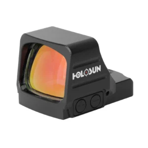 Holosun open reflex red dot sight product image showing compact pistol optic design with RMR footprint compatibility