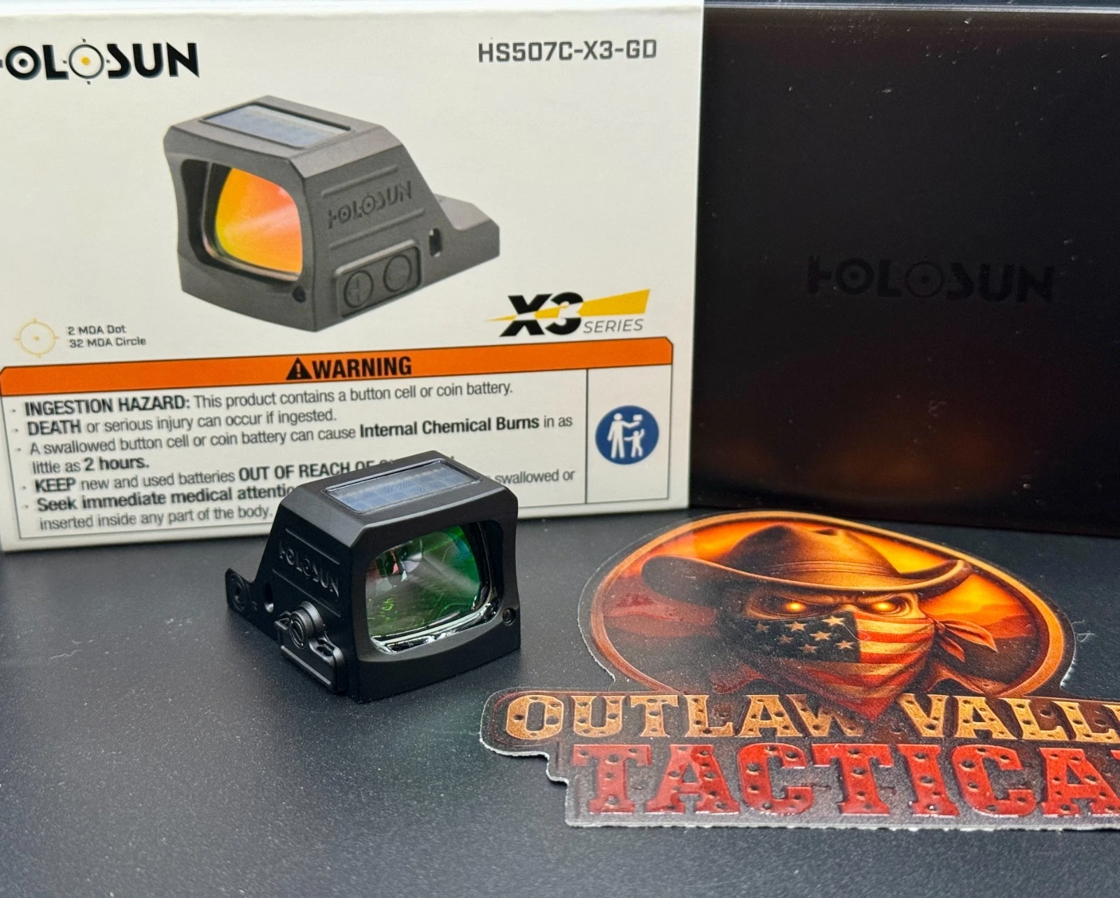 Holosun AEMS X2 Pro Gold Dot 2 MOA Dot + 65 MOA Circle AEMS-PRO-X2-GD - Image 5