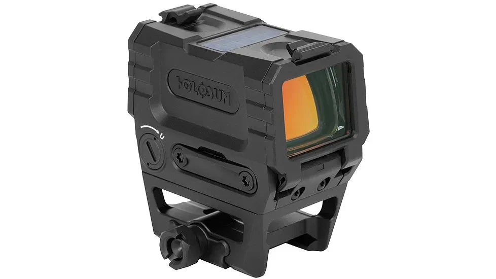 Holosun AEMS X2 Pro Gold Dot reflex sight with 2 MOA dot and 65 MOA circle reticle on a lower 1/3 Picatinny rail mount